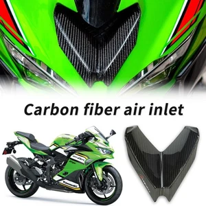 Carbon Fiber Front Fairing Air Inlet Cover For KAWASAKI NINJA ZX4R ZX4RR ZX-4R - Picture 1 of 18