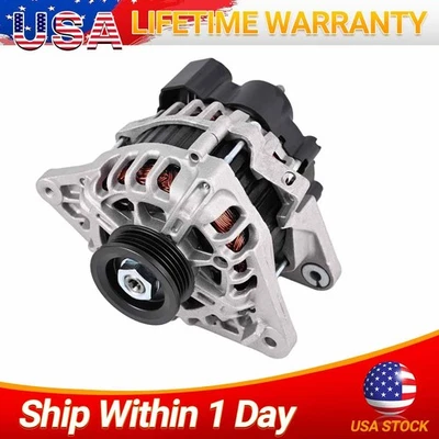 Alternator For Hyundai Elantra 2007-2012 Kia Soul Spectra Sportage  2007-2011 - Image 1 of 4