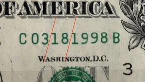 Birthday or Anniversary Note US $1 Bill 03/18/1998 -  March 18, 1998 - Picture 1 of 3