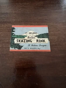 Adesivo pista di pattinaggio a rotelle St Helens anni '40 Columbia County Oregon - Foto 1 di 2