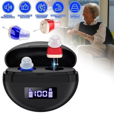 Wiederaufladbar Hörgeräte Mini In Ear Hörverstärker Tonverstärker Hörhilfe Top！ - Bild 1 von 4