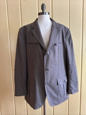 Tasso Elba Men’s Jacket XXL 48-50 Cotton Blend Grey-Brown - Image 1 of 4
