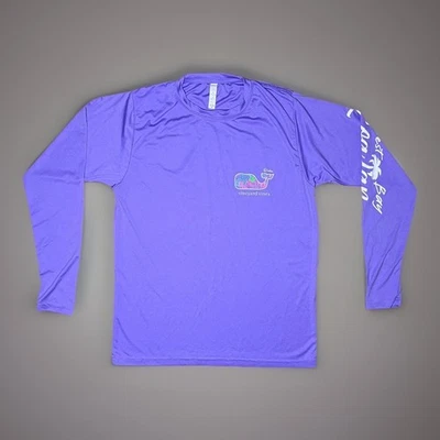 Camiseta para mujer Vineyard Vines púrpura West Bay Roatán Honduras LS talla mediana Foto 1 de 4