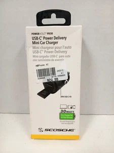 Scosche PowerVolt PD30 USB-C Power Delivery Mini Caricabatteria da Auto - Foto 1 di 4