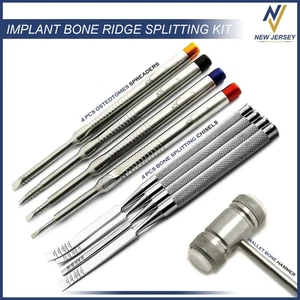 Dental Bone Spreader Osteotomes Mallet Hammer Implant Ridge Splitting Chisels - Picture 1 of 5