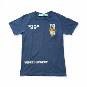 Authentic Off-White T-Shirt Summer 1863 Navy Impressionism Logo size M - Picture 1 of 15