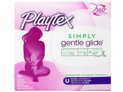 Playtex Simply Gentle Glide Tampons, Unscented, Ultra, 36 Ct - Image 1 of 4