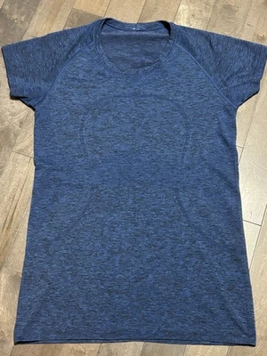 Camisa sin costuras para mujer Lululemon Swiftly Tech 2.0 12 azul Foto 1 de 4