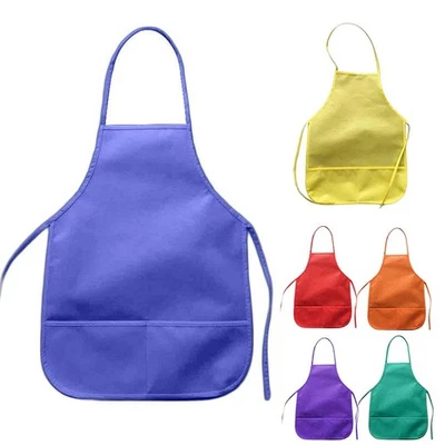  Taprons Bambini Tessuto Tasche Cucina Arti Mestieri Pittura Giallo Aproncraft - Immagine 1 di 4