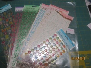 9  New Sheets Creative Touch Stickers- All Alphabets Letters - Assorted Styles - Picture 1 of 7