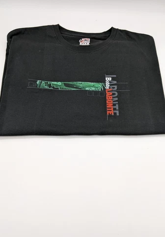 Vintage 2004 Bobby Labonte Interstate Batteries Nascar Black Racing T Shirt 2XL Cover