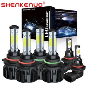 Fit GMC Sierra 1500 2003-2006 - 6x 6000K LED Bulbs Combo Headlights Fog Lights - Picture 1 of 16