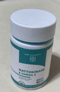 Nattokinase Supplement 4000 FU Organic with Omega 3 Fish Oil 1200mg exp 09/28/26 - Picture 1 of 5