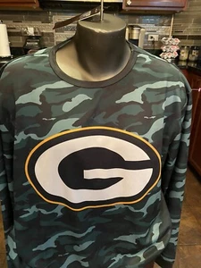 Green Bay Packers NFL Team Apparel Men's Long Sleeve Camo Shirt • Size XL NWT - Picture 1 of 6