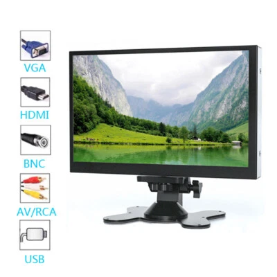 Portable 7'' LCD Screen CCTV Security Monitor Support USB AV RCA VGA HDMI BNC - Image 1 of 4