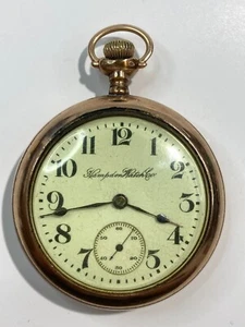 Antique HAMPDEN DUEBER 15 Jewels Pocket Watch, Pre-Owned, Doesn't Run (30-#38) - Picture 1 of 4
