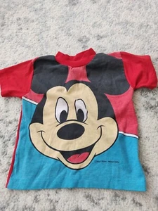 VTG Walt Disney Productions Mickey Mouse AOP Kids tshirt sz 5/6 - Picture 1 of 6