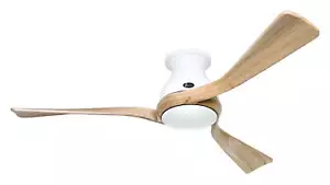 Energy saving Ceiling Fan with Remote Control Eco Regento White Wood Hell 140 CM - Picture 1 of 5