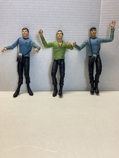 Star Trek Lot of 3 Action Figures 2003 Art Asylum 8” Spock Kirk McCoy