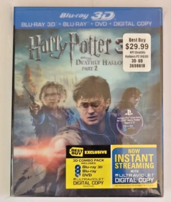 Harry Potter and the Deathly Hallows, Part 2 (3D/Blu-Ray/DVD 4-Disc Set, 2011) - Image 1 of 4