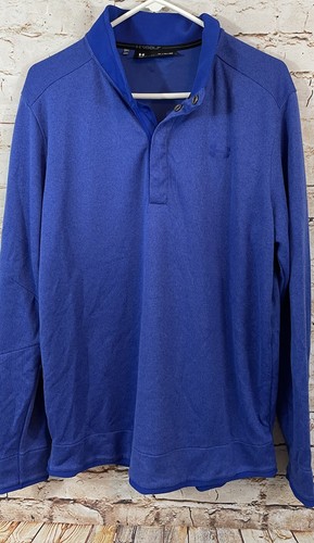 Under Armour GOLF maglione pile uomo XL pullover mezza pressione CAMICIA 1329832 storm
