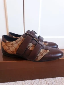 Gucci Ladie's Brown Monogram GG Linford Supreme Trainers Sneakers UK 5.5 EU 38.5 - Picture 1 of 14