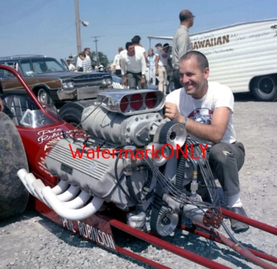 "Sneaky Pete" Robinson & His 1960-е 427 SOHC Топливный Драгстер ФОТО! #(3b) - Изображение 1 из 2