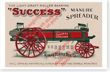 Kemp & Burpee Mfg. Success Manure Spreader Retro Farm Implement Poster
