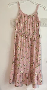 Social Academy Girls Size 8 Sleeveless Pink Floral Maxi Dress Very Soft NEW - Picture 1 of 4