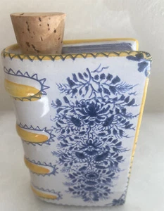 Ceramic Flask w/Cork Met Museum of Art: THE GIFT IS SMALL GOOD WILL IS ALL - Picture 1 of 6