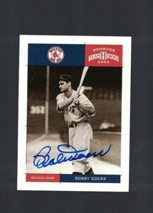 Bobby Doerr Boston Red Sox Signed 2004 Donruss Baseball Card W/Our COA