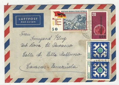 Germany: DDR: 1965; Cover circulated to Venezuela. EBA173 - Image 1 of 2