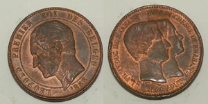 1 pièce sur module de 10 cents en Bronze 1853 - Belgique ( 008 ) - Bild 1 von 1