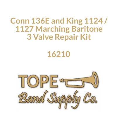 Conn 136E and King 1124 / 1127 Marching Baritone, 3 Valve Repair Kit