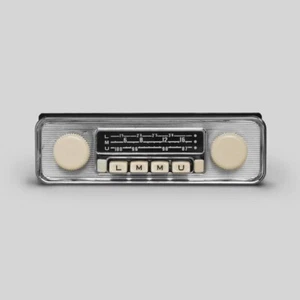VW dummy display radio faceplate Beetle Late Bus Karmann Beetle F model ivory - Picture 1 of 3