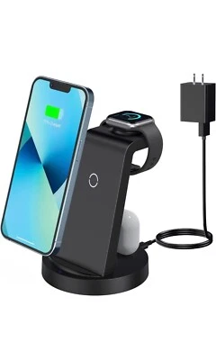Base de carga inalámbrica para Apple Watch series y Airpods con adaptador  Foto 1 de 4