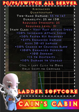 Diablo2 Softcore❤️Ladder❤️Ribcracker❤️Rib Cracker❤️PC/SWITCH/PS