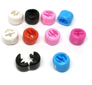 50 pz Mix Colors clip plastica coda di cavallo rotonda in perline di capelli misura 10 mm - Foto 1 di 5