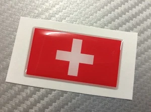 Adesivo Bandiera 3D Resinata SVIZZERA 45 x 25 mm. - Picture 1 of 1