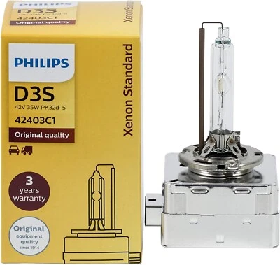 LAMPADA LAMPADINA AUTO D3S XENO XENON ORIGINALE PHILIPS VISION 42403C1 BMW AUD - Immagine 1 di 4