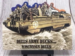 Dells Armee Enten Wisconsin Dells WI DUKW Postkarte - Bild 1 von 4