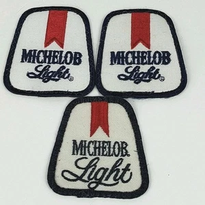 Vintage Michelob Light Patch Lot Of 3 Logo Emblem Beer 2 Iron On 1 Sew On - Picture 1 of 6