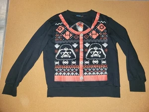 Maglione STAR WARS Brutto Natale Darth Vader Troopers Felpa Nera Media - Foto 1 di 19