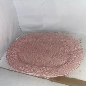 Rare Vintage Bordallo Pinheiro Pink Ingrid Floral Platter 14.5”x11”x1.5” See Pic - Picture 1 of 10