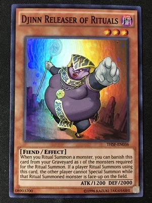 Yu-Gi-Oh TCG #THSF-EN036 Djinn Releaser of Rituals Super Rare LP - Image 1 of 2