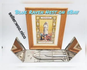 WW1 Antik Chirurgisch Medizin Metall Koffer Werkzeug Set 1912 Feldausrüstung Militär Leinwand - Bild 1 von 15