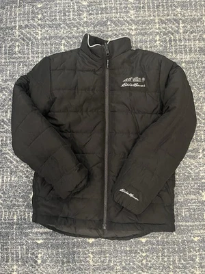Chaqueta acolchada negra Eddie Bauer para niños jóvenes talla mediana 10/12 Foto 1 de 4