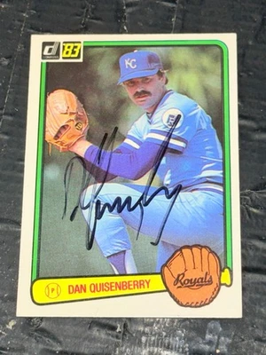 1983 年唐鲁斯 #70 丹·奎森伯里亲笔签名卡签名-皇家 — 第 1/2 张图片
