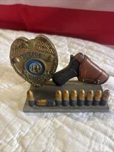 Blue Hats Of Bravery American Police Themed Business Card Holder By Vanmark - Picture 1 of 11