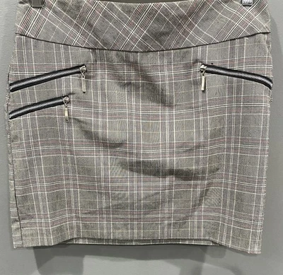 Minifalda clásica preppy a cuadros cremalleras talla M Foto 1 de 4